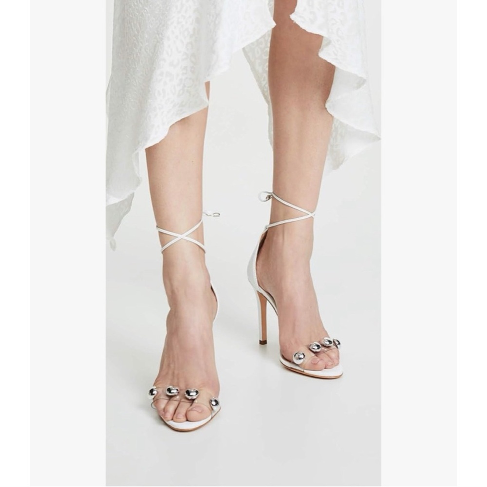 SCHUTZ Ramon Studded Wraparound Heeled Sandal